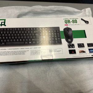 - QR-80 Wired USB Keyboard with Optical Mouse